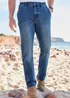 Cotton Traders Stonewash Side Elasticated Straight-Fit Jeans - 42/L27 Image 3