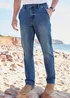 Cotton Traders Stonewash Side Elasticated Straight-Fit Jeans - 42/L27 Image 4