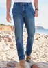 Cotton Traders Stonewash Side Elasticated Straight-Fit Jeans - 42/L27 Image 2