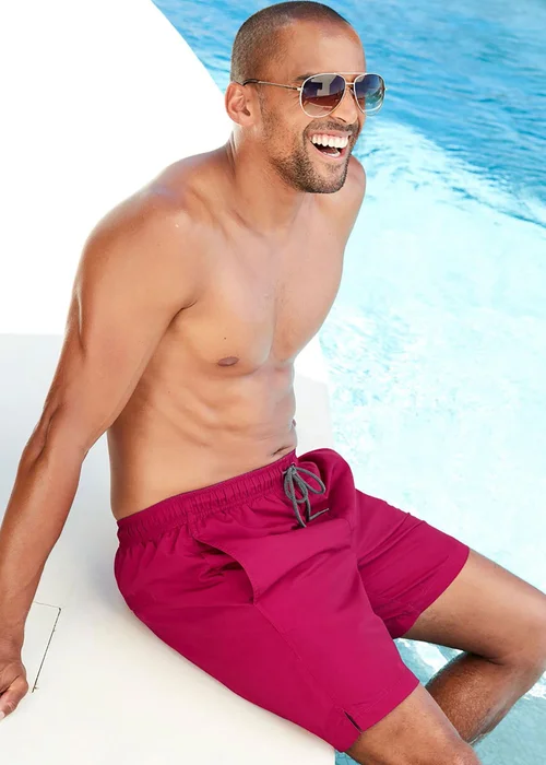 Cotton Traders Soft Red Swimshorts - Large Image 3