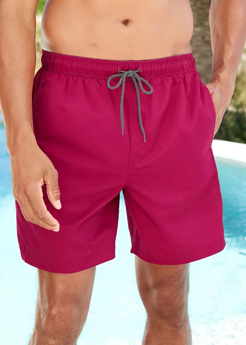 Cotton Traders Soft Red Swimshorts - Large Image 4