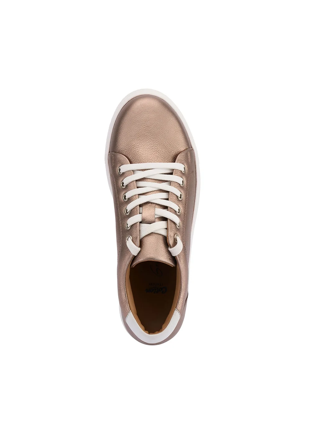 Cotton Traders Metallic Grace Leather Metallic Trainers - 5 Image 2