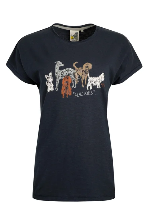 Weird Fish Navy Walkies Slub T-Shirt - Size 20 Image 3