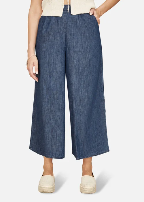 Yumi Blue Chambray Denim Culottes - 18 Image 2