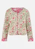 Yumi White Floral Reversible Cotton Quilted Jacket - 14 Image 3