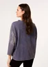 Blue Vanilla Denim Bow Sweatshirt - S/M Image 3
