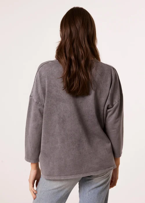 Blue Vanilla Grey Bow Sweatshirt - Medium/Large Image 2