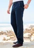 Cotton Traders Vintage Wash Side Elasticated Straight-Fit Jeans - 42/L27 Image 1