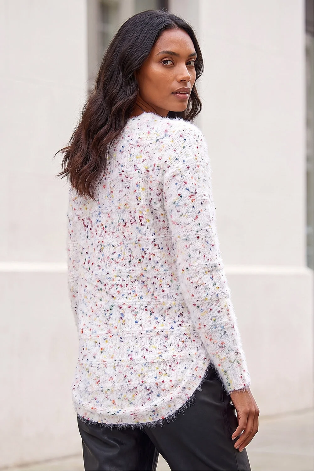 Roman Ivory Nep Curved Hem Jumper - 12 Image 3