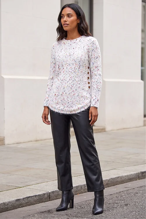 Roman Ivory Nep Curved Hem Jumper - 12 Image 2