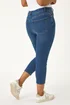 Roman Indigo Petite Slim Crop Stretch Jeans - Size 16 Image 4