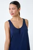 Roman Navy Plain V-Neck Stretch Jersey Vest Top - Size 14 Image 4