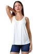Roman Ivory Plain V-Neck Stretch Jersey Vest Top - Size 14 Image 1