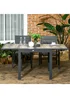 Outsunny Extendable Outdoor Dining Table Aluminium Rectangle Patio Table - One Size Image 1