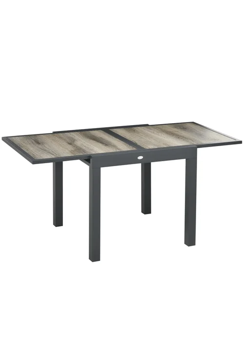Outsunny Extendable Outdoor Dining Table Aluminium Rectangle Patio Table - One Size Image 2