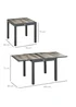 Outsunny Extendable Outdoor Dining Table Aluminium Rectangle Patio Table - One Size Image 3