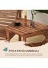 Outsunny Wooden Garden Love Seat with Coffee Table Umbrella Partner Bench - One Size Image 5