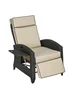 Outsunny Outdoor Recliner Chair with Cushion Rattan Lounge Chair - One Size Image 2