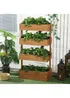 Outsunny Raised Garden Bed Wooden Plant Stand Orange - One Size Image 1