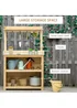 Outsunny Potting Bench Table Workstation with Galvanized Tabletop and Storage Shelf - One Size Image 5