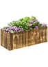 Outsunny Wooden Rectangle Garden Flower Raised Bed Pot - One Size Image 2