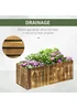 Outsunny Wooden Rectangle Garden Flower Raised Bed Pot - One Size Image 5