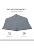Outsunny Metal Frame Garden Furniture Parasol Half Round Umbrella - One Size Image 4
