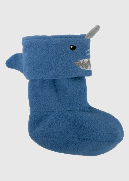 Totes Cirrus Blue Childrens Novelty Welly Liner - Size 7-8 Image 1