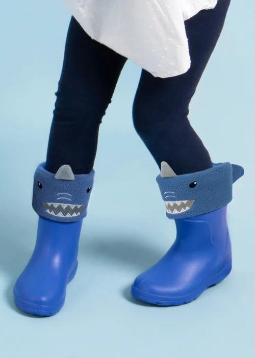 Totes Cirrus Blue Childrens Novelty Welly Liner - Size 7-8 Image 2