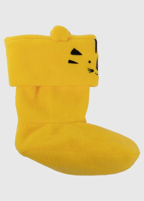 Totes Cirrus Yellow Childrens Novelty Welly Liner - Size 5-6 Image 1