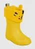 Totes Cirrus Yellow Childrens Novelty Welly Liner - Size 5-6 Image 3