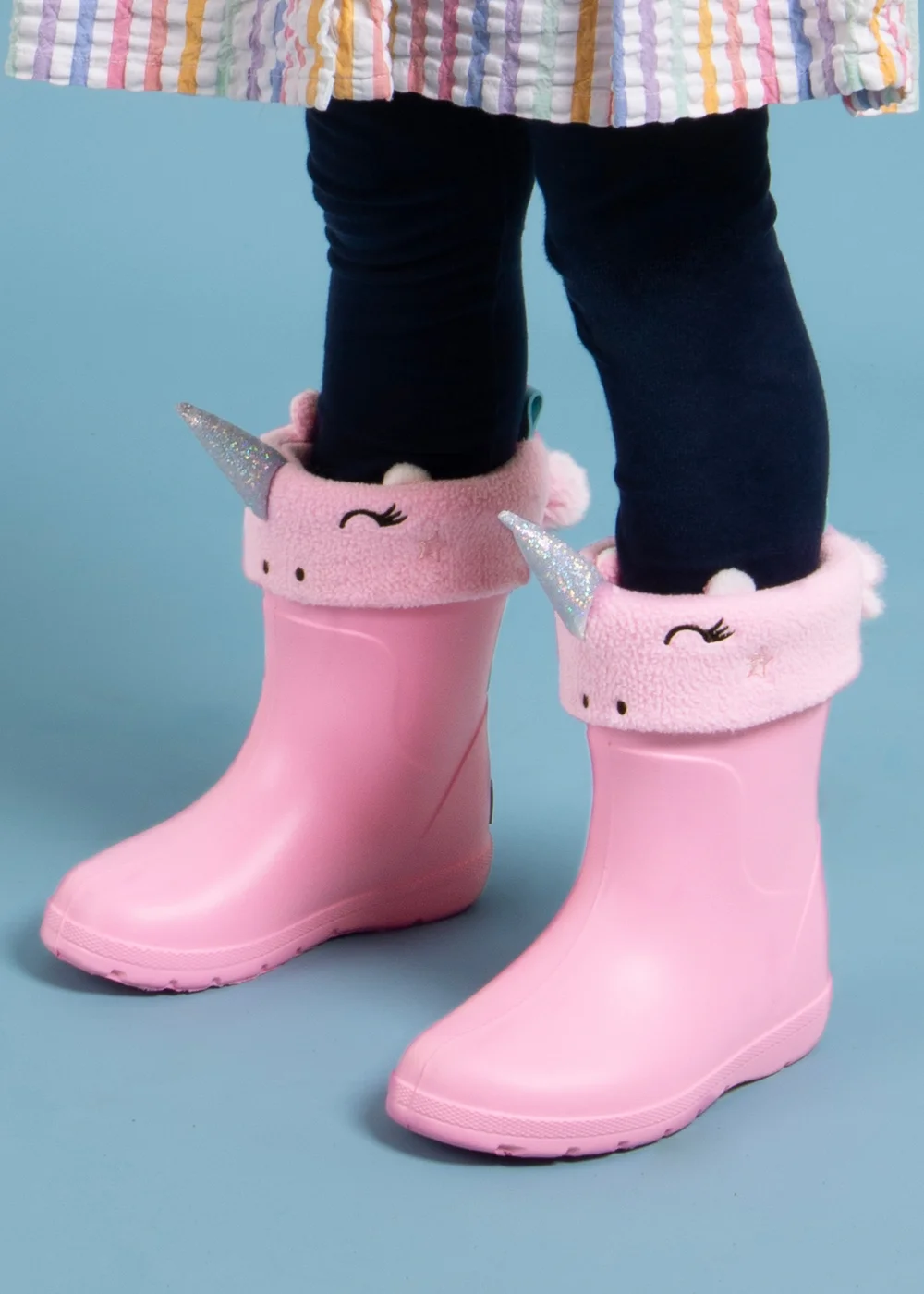 Totes Cirrus Pink Childrens Novelty Welly Liner - Size 9 - 10 Image 2
