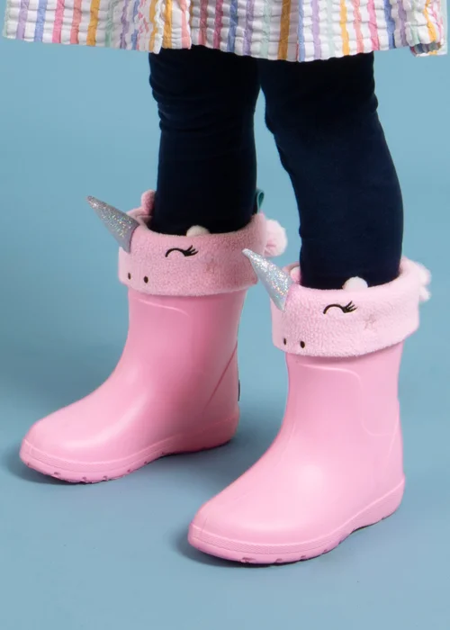 Totes Cirrus Pink Childrens Novelty Welly Liner - Size 9 - 10 Image 2