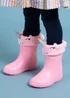 Totes Cirrus Pink Childrens Novelty Welly Liner - Size 9 - 10 Image 2
