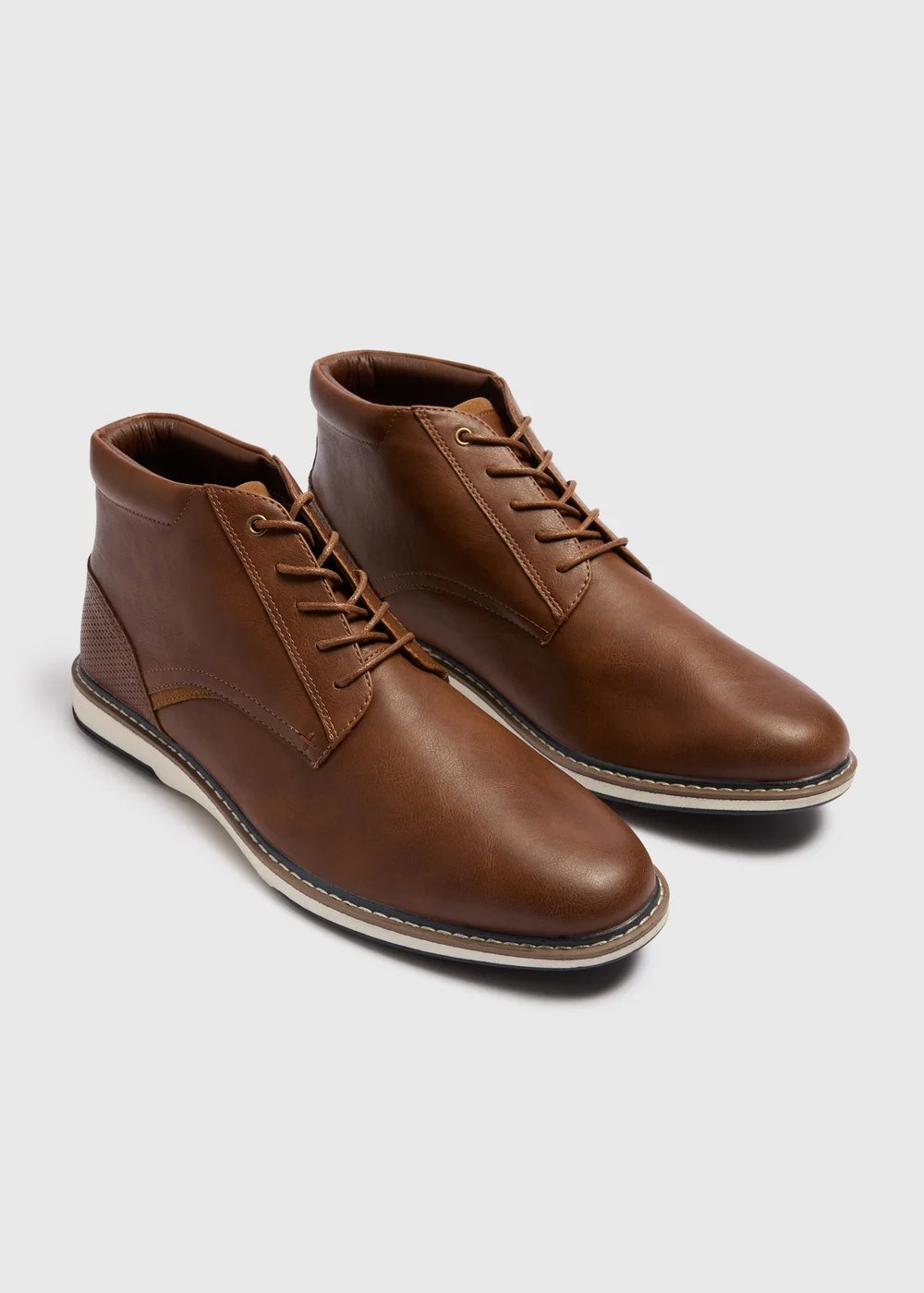 Brown Chunky Chukka Boots - Size 7 Image 1