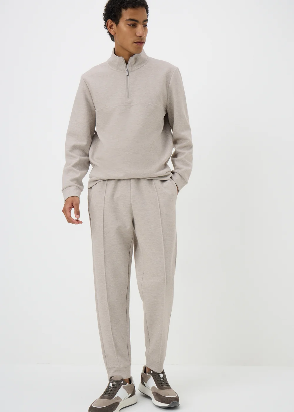 Beige Smart Joggers - M Image 1