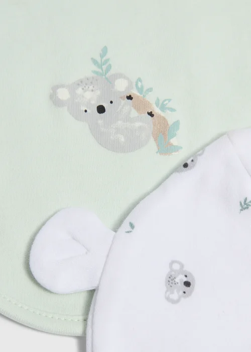Baby Grey Koala Hat & Bib Set (Newborn-6mths) - Age 0 - 3 Months Image 2