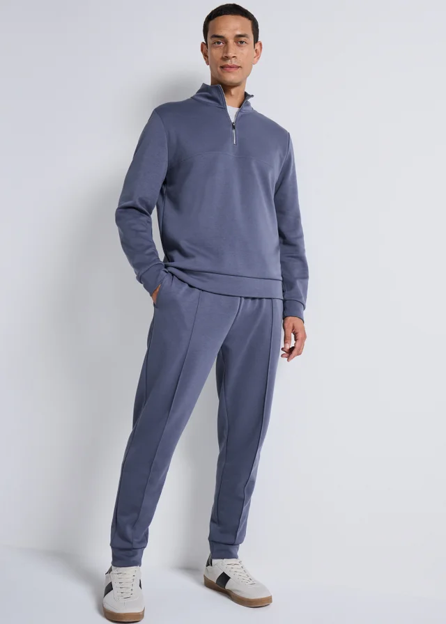 Blue Smart Half Zip Sweatshirt