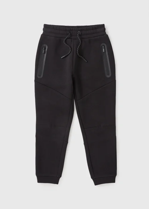 Souluxe Boys Black Sports Jogging Bottoms (7-15yrs) - Age 7 Years Image 1