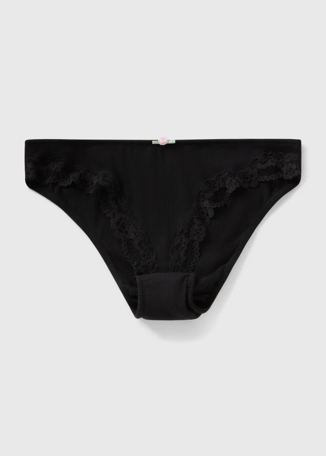 Black Modal High Leg Knickers