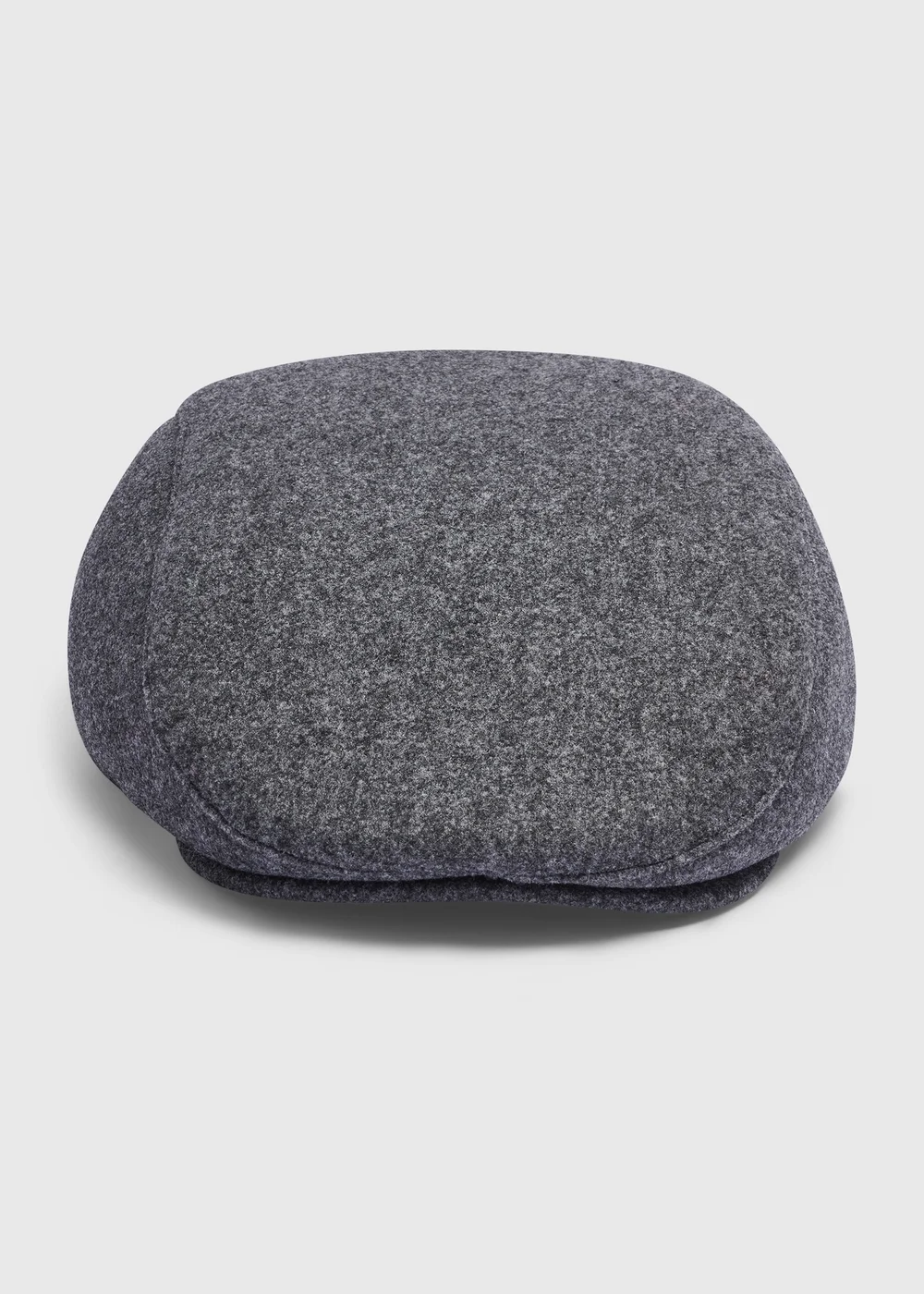 Grey Smart Melton Flat Cap - Small/Medium Image 1