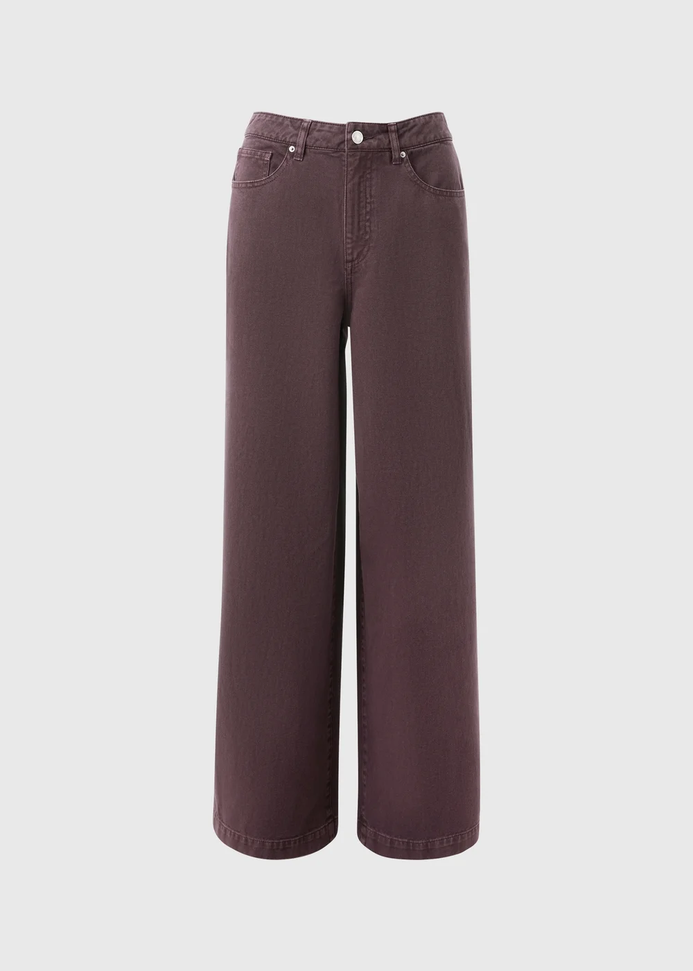 Burgundy Wide Leg Jeans - Size 10 29 leg Image 2