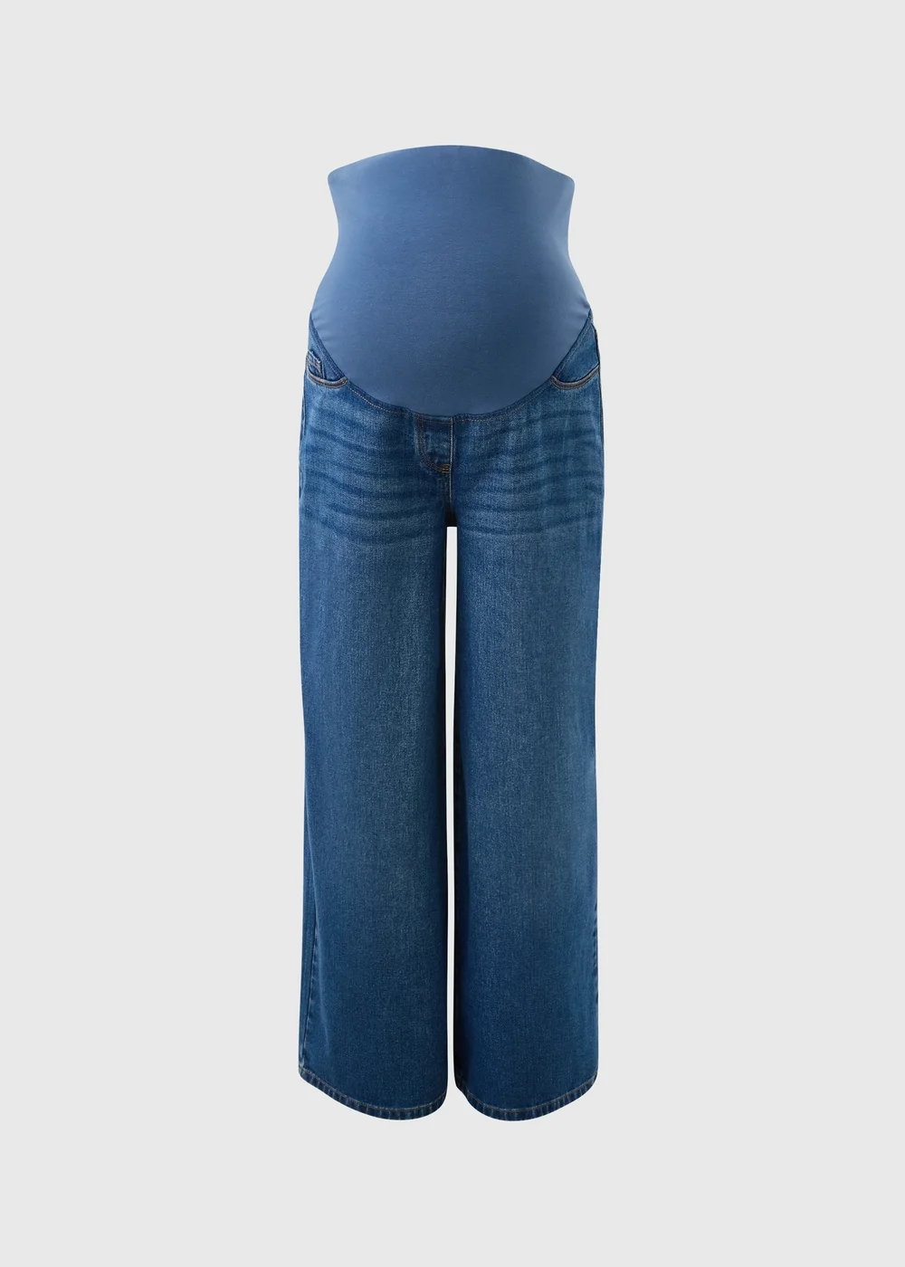 Darkwash Over The Bump Wide Leg Jeans - Size 12 29 leg Image 1