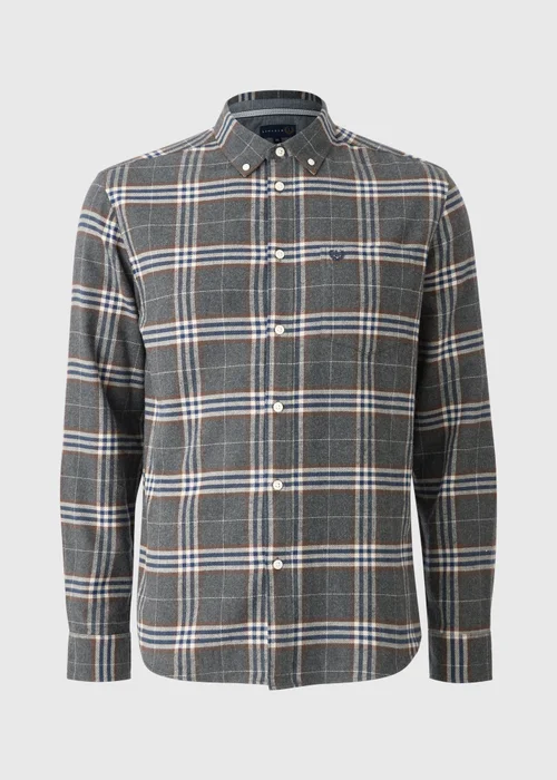 Lincoln Charcoal Brushed Check Shirt - XXXL Image 4