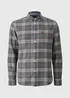 Lincoln Charcoal Brushed Check Shirt - XXXL Image 4