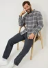 Lincoln Charcoal Brushed Check Shirt - XXXL Image 1