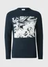 Navy Abstract Design Jumper - Large Image 4