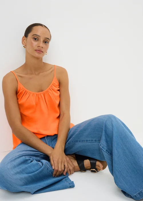 Orange Solid Cami Blouse - Size 26 Image 1