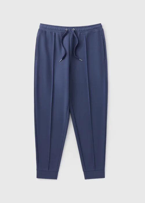 Blue Interlock Tapered Joggers - XXXL Image 3
