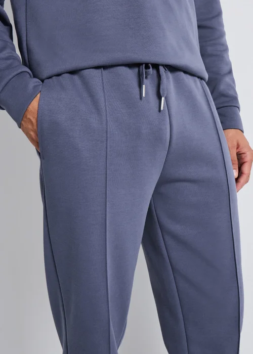 Blue Interlock Tapered Joggers - XXXL Image 2